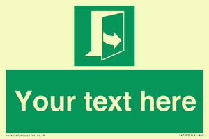 Custom sign safe condition door opens pulling left hand side